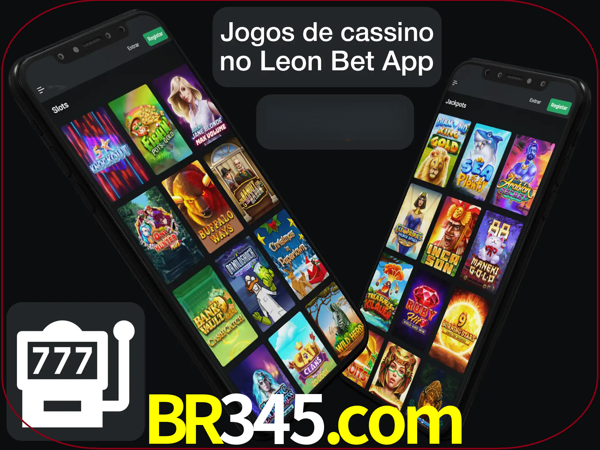 Escolha quais jogos de cassino jogar no app.