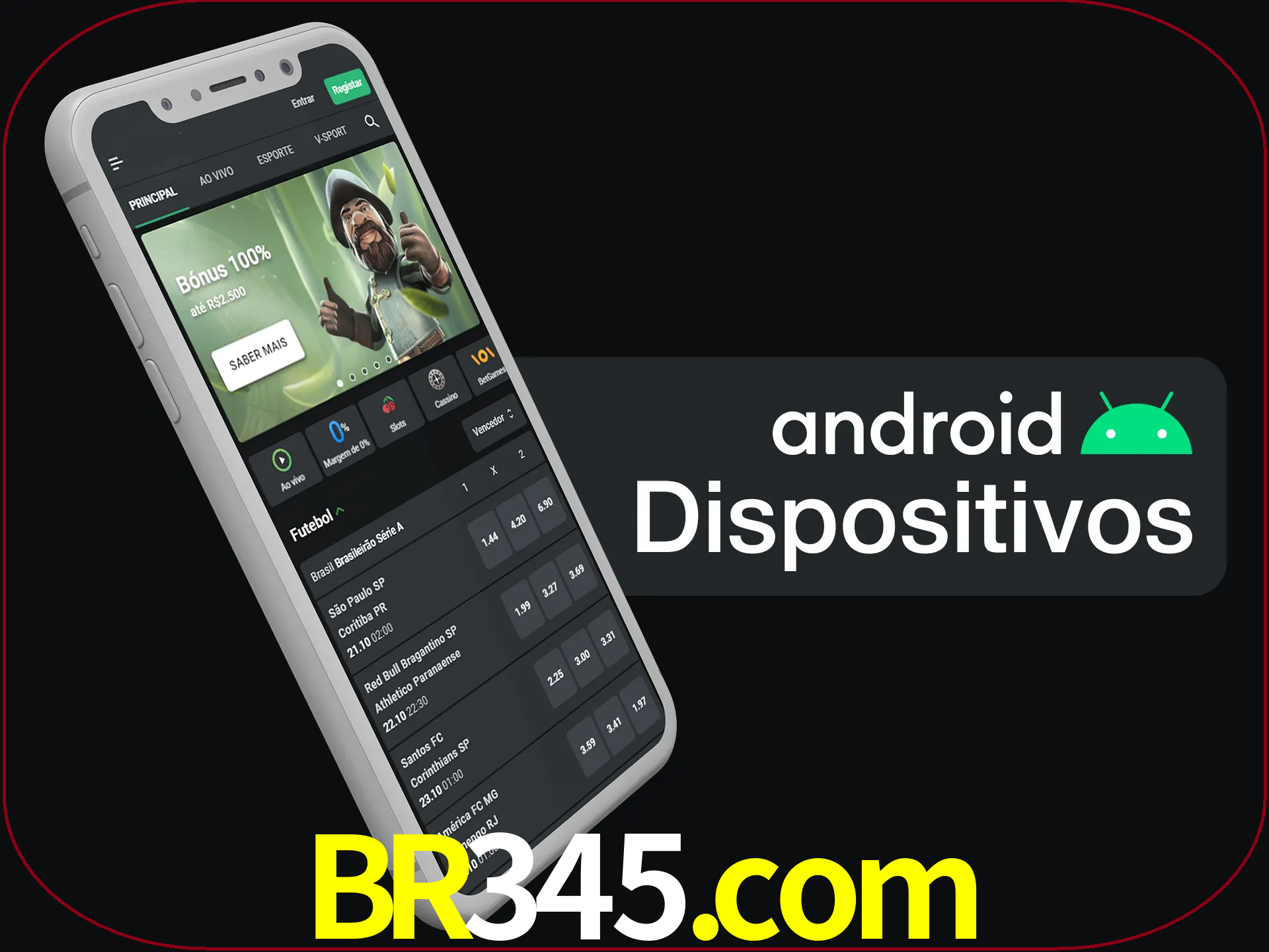 O aplicativo suporta a maioria de todos os dispositivos Android.