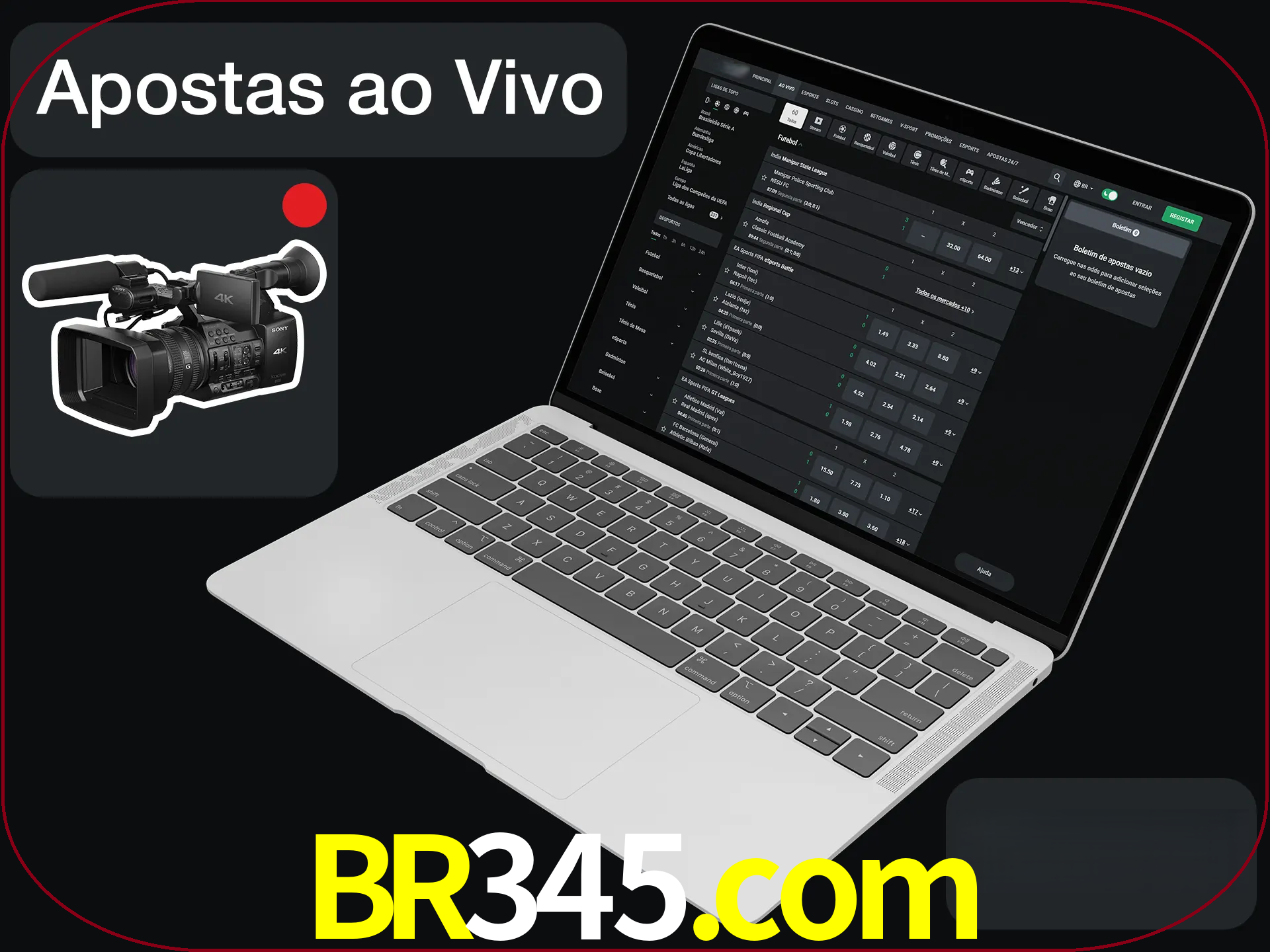 Aposte em formato ao vivo em nosso site.