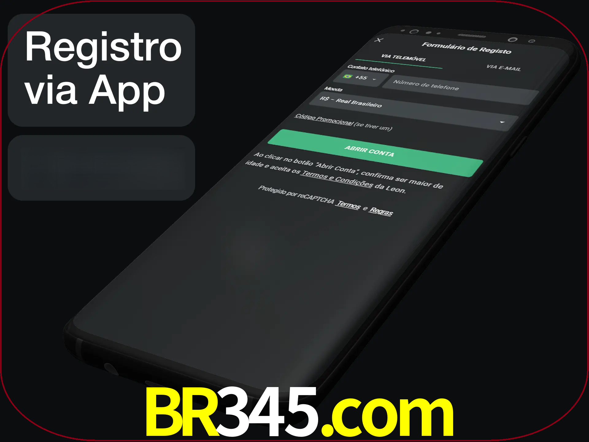 Registre-se quiclly em LeonBet usando o aplicativo.